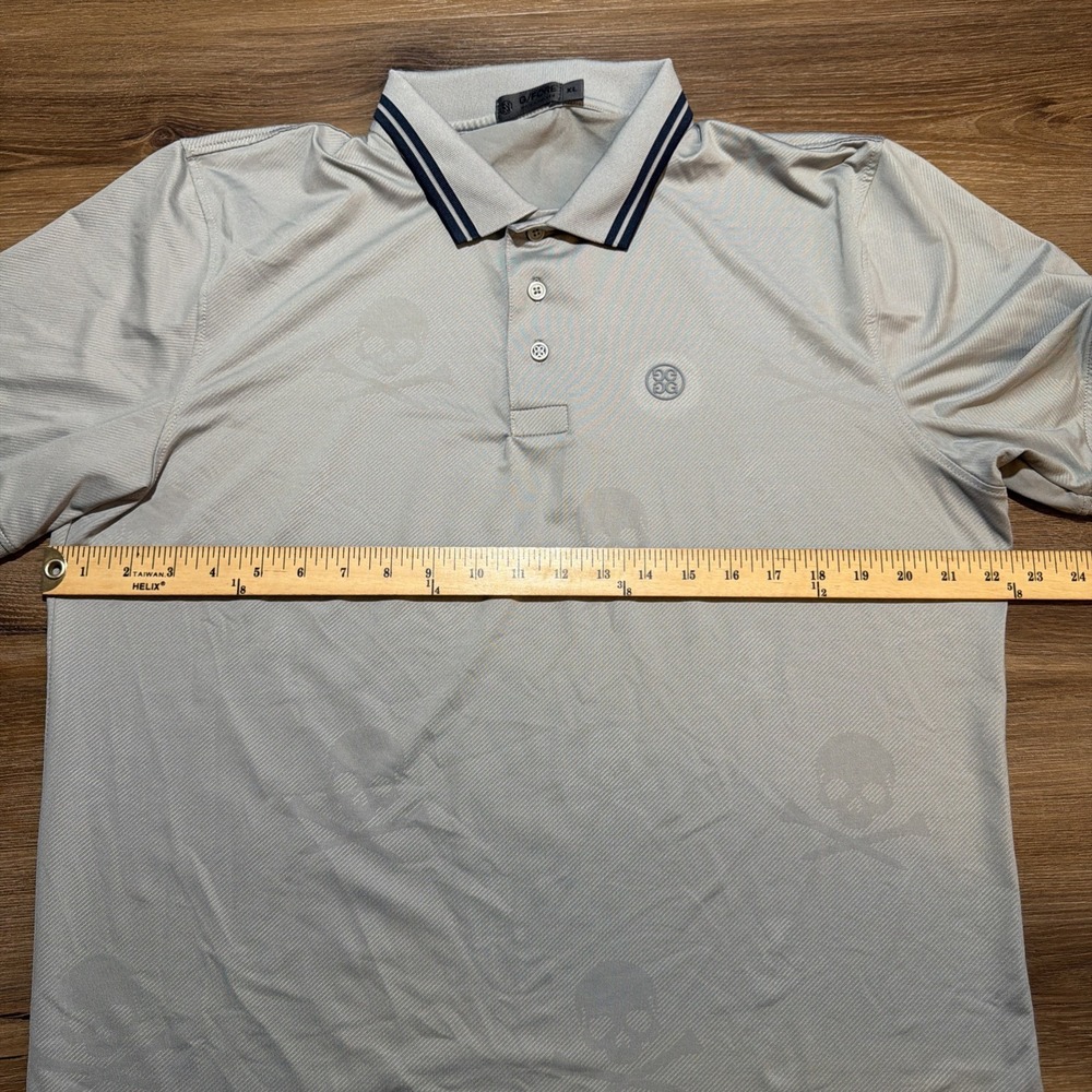G/FORE Polo Shirt Mens XL Gray Skulls &‎ Tees Pinehurst Golf Performance - Picture 9 of 11
